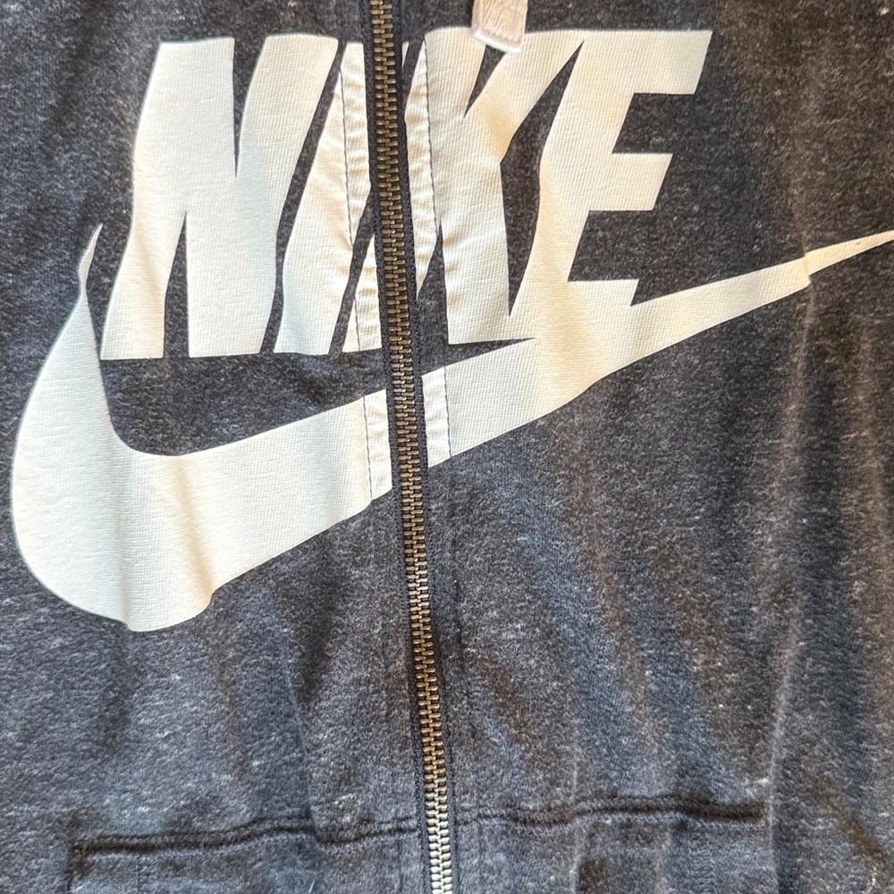 Nike heather black Full-Zip Hoodie, size large women’s - Picture 2 of 5